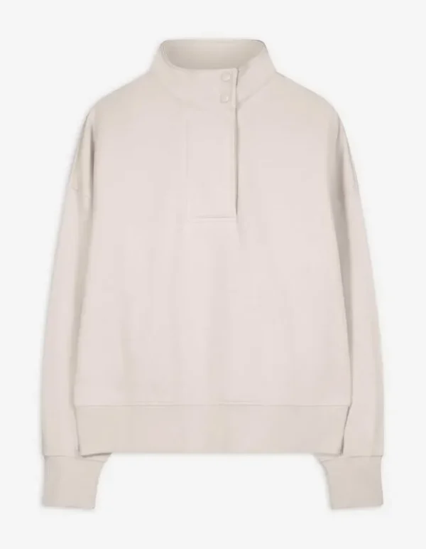 Pullover - Druckknopf - beige
