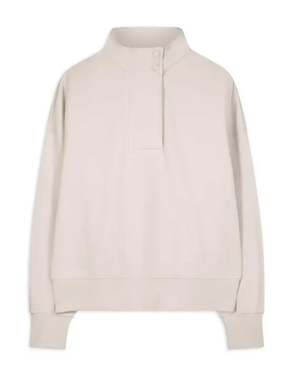 Pullover - Druckknopf - beige