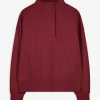 Pullover - Druckknopf - dunkelrot