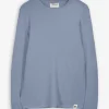 Pullover - Gerollte Abschlüsse - blau