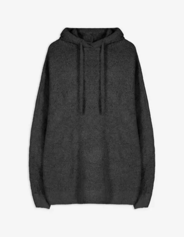 Pullover - Grobstrick - dunkelgrau