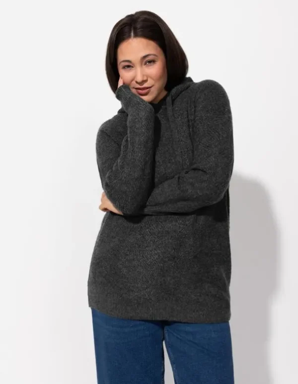 Pullover - Grobstrick - dunkelgrau