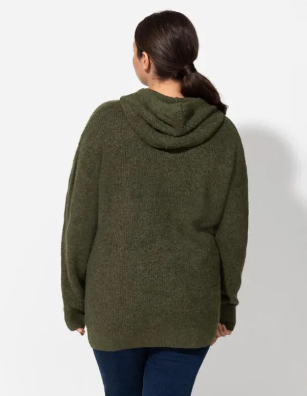 Pullover - Grobstrick - dunkelgrün
