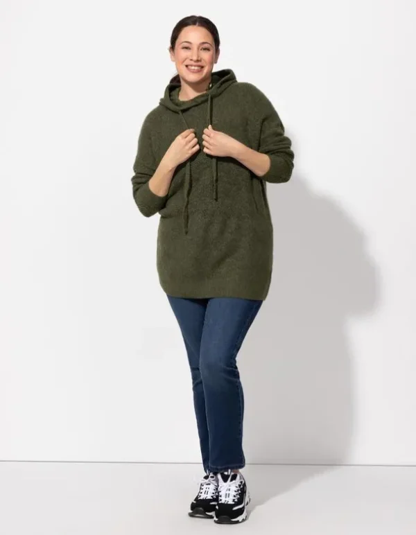 Pullover - Grobstrick - dunkelgrün