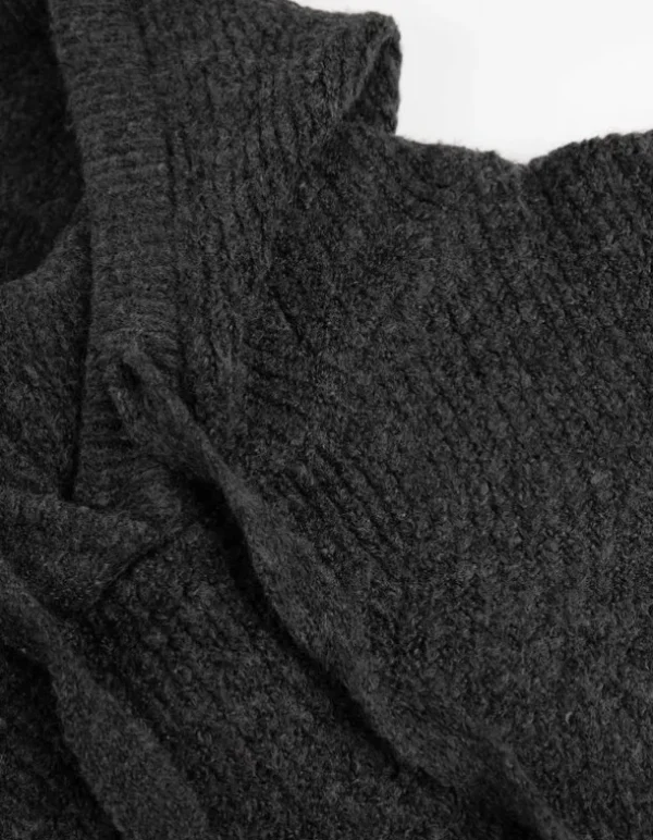 Pullover - Grobstrick - dunkelgrau