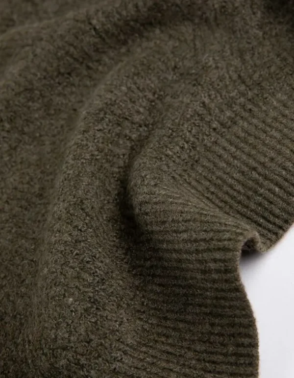 Pullover - Grobstrick - dunkelgrün