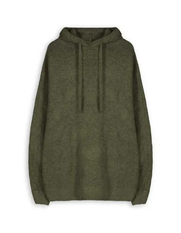 Pullover - Grobstrick - dunkelgrün