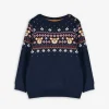 Pullover - Knopfverschluss - dunkelblau