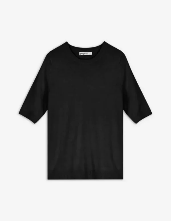 Pullover - Kurze Ärmel - schwarz