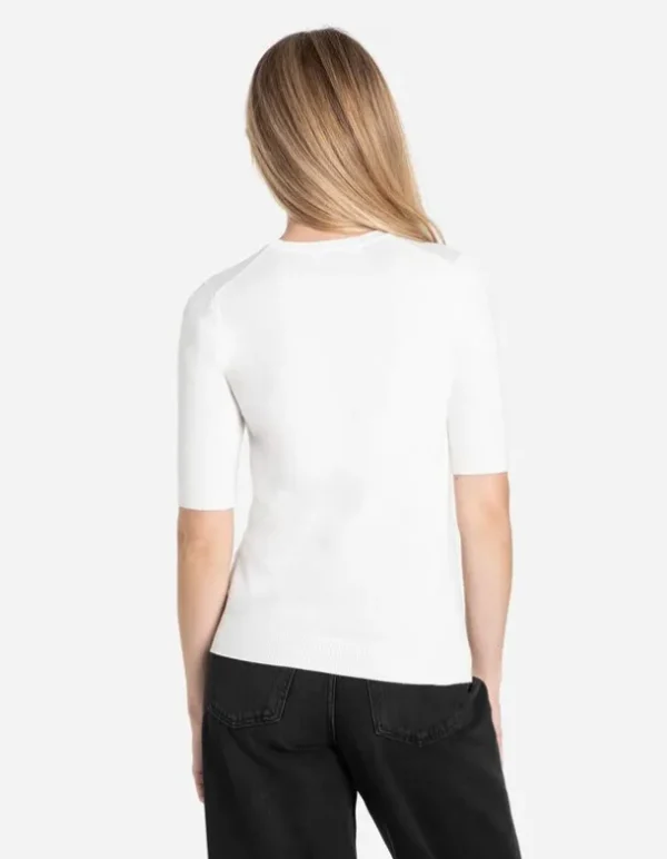 Pullover - Kurze Ärmel - weiß