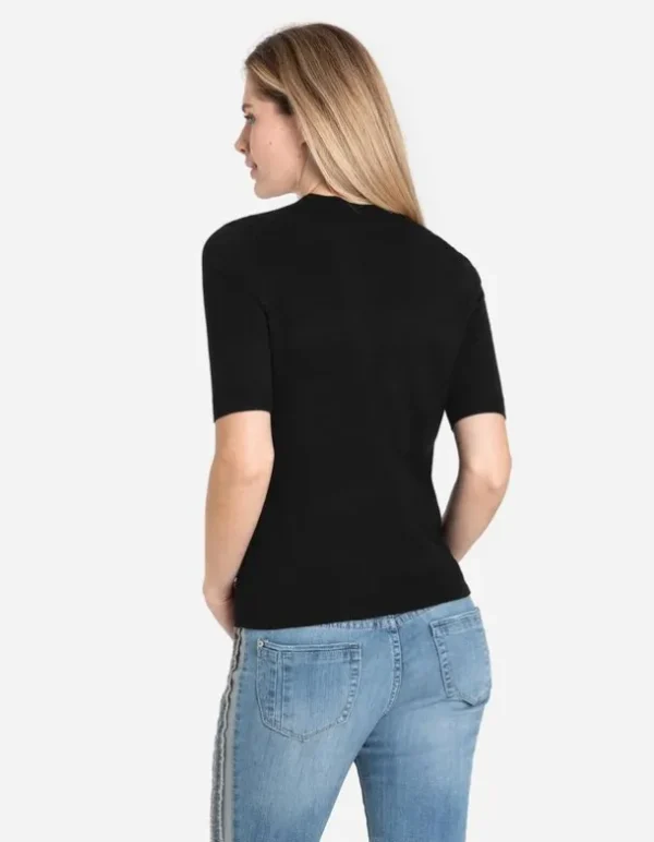 Pullover - Kurze Ärmel - schwarz