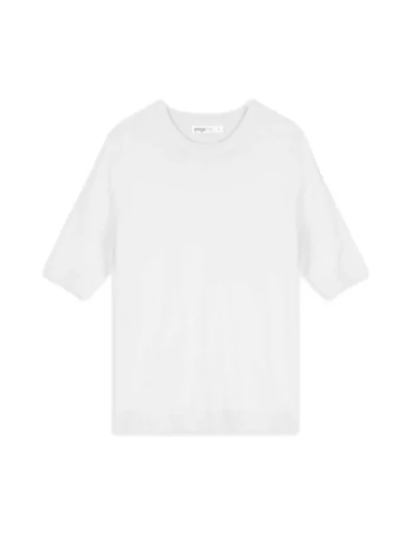Pullover - Kurze Ärmel - weiß