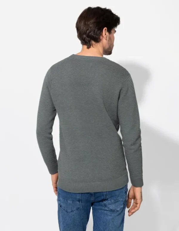 Pullover - Labelpatch - dunkelgrün