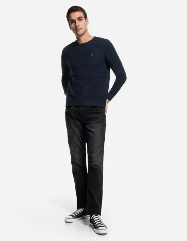 Pullover - Labelpatch - dunkelblau