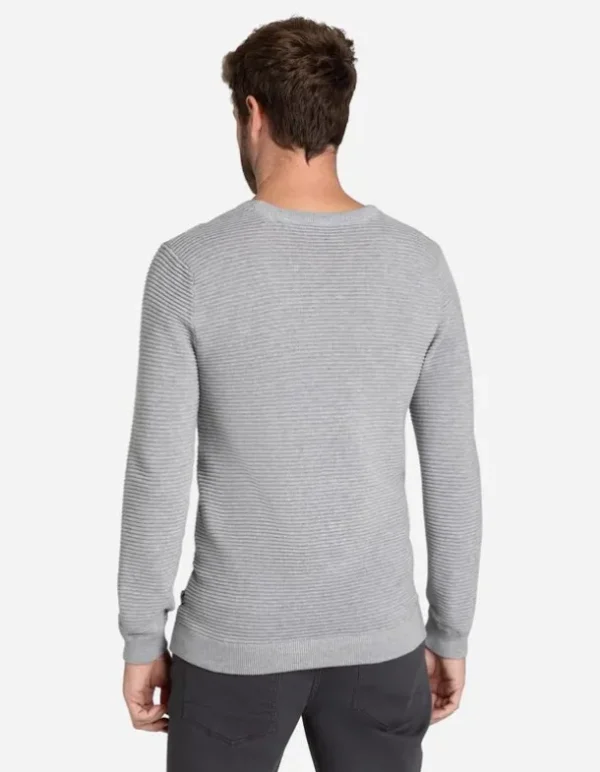 Pullover - Labelpatch - grau