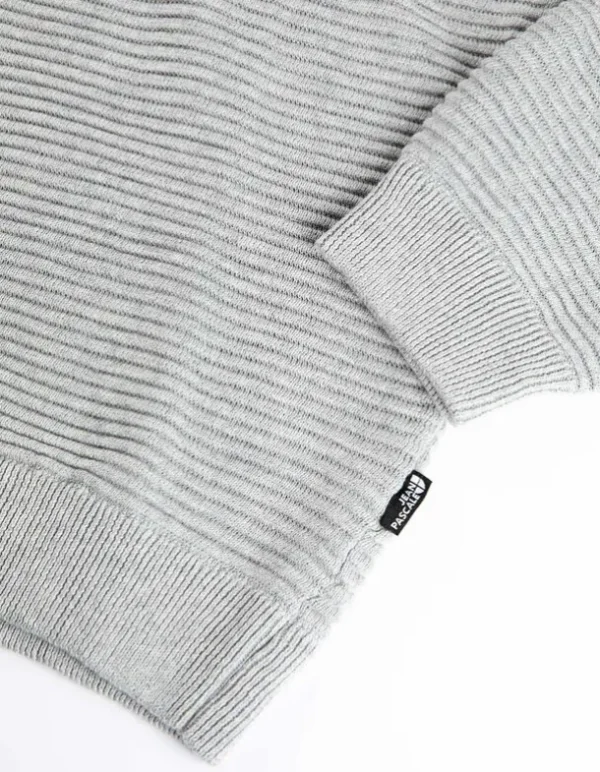 Pullover - Labelpatch - grau