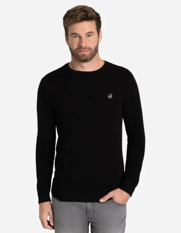 Pullover - Labelpatch - schwarz