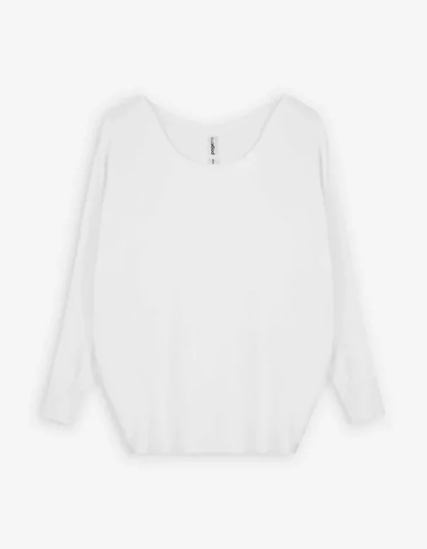 Pullover - Oversized Fit - weiß