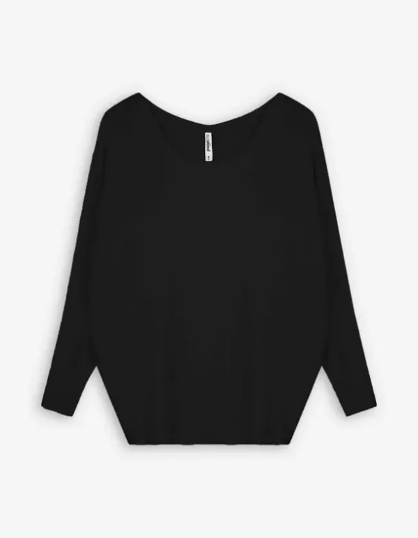 Pullover - Oversized Fit - schwarz