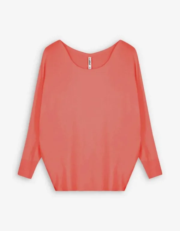 Pullover - Oversized Fit - hellrot