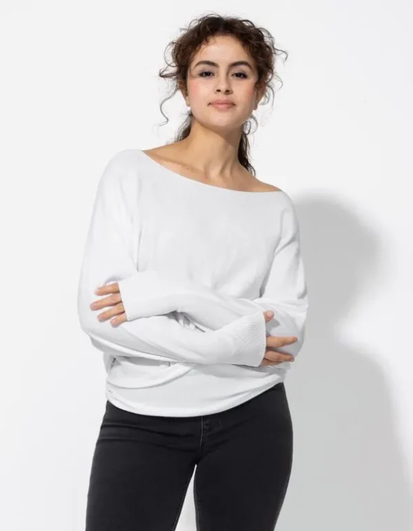 Pullover - Oversized Fit - weiß