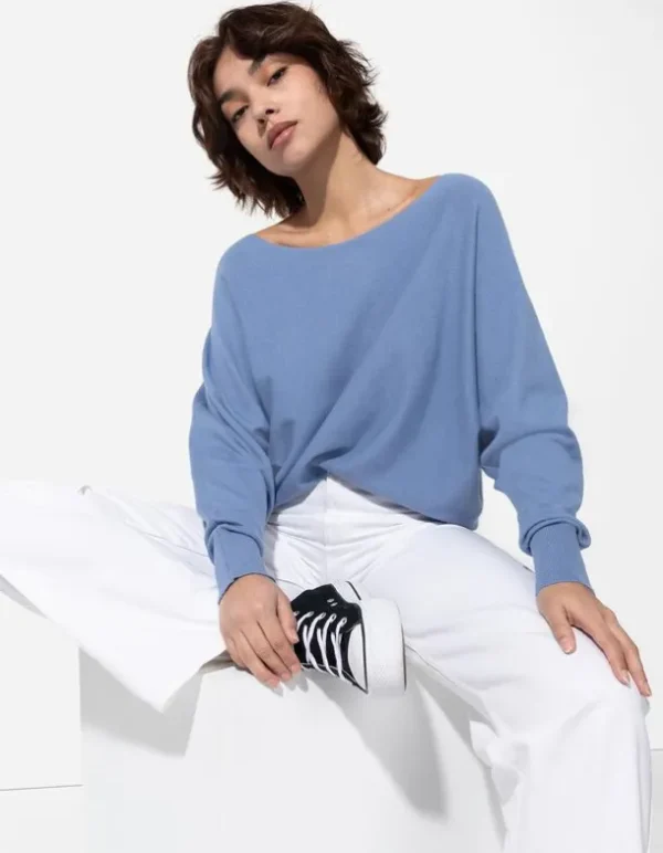 Pullover - Oversized Fit - blau