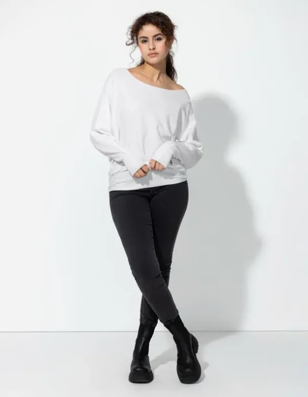 Pullover - Oversized Fit - weiß