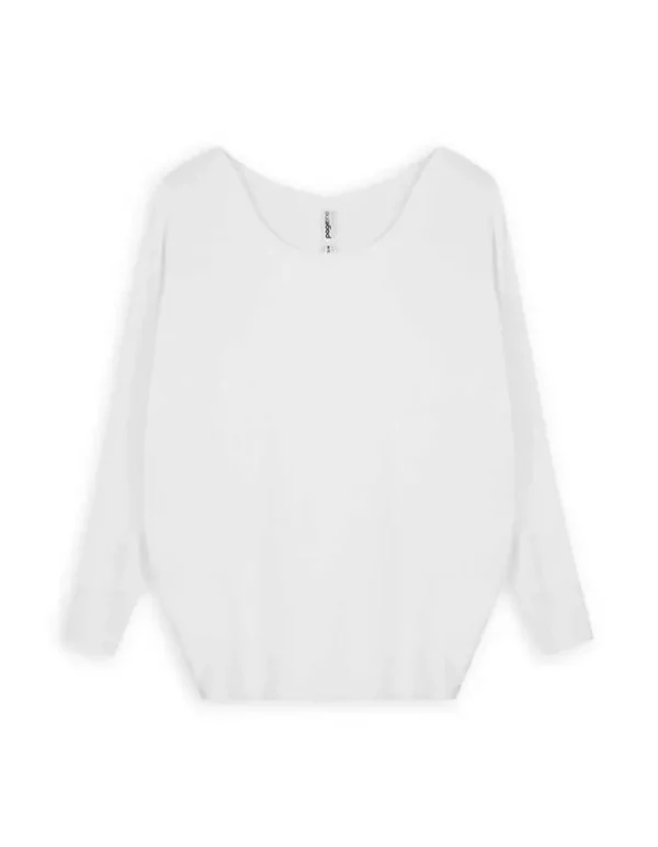 Pullover - Oversized Fit - weiß