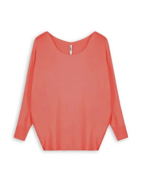 Pullover - Oversized Fit - hellrot
