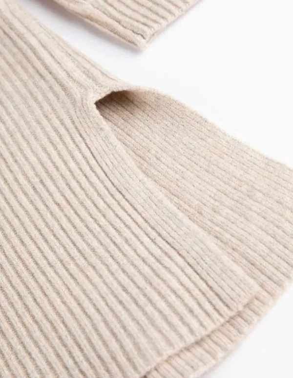 Pullover - Reißverschluss - beige