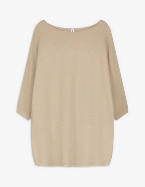 Pullover - Viskose-Mix - beige