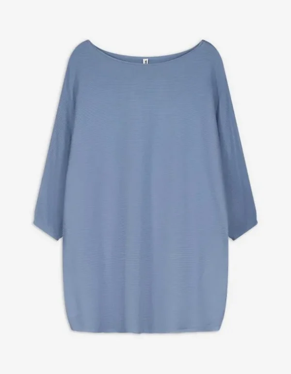Pullover - Viskose-Mix - hellblau
