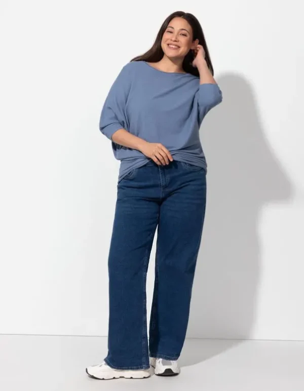 Pullover - Viskose-Mix - hellblau