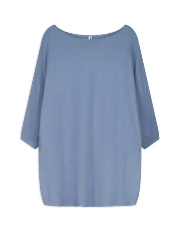 Pullover - Viskose-Mix - hellblau