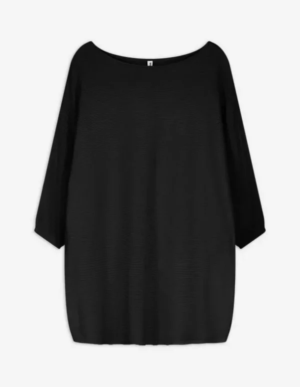 Pullover - Viskose-Mix - schwarz