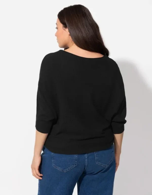 Pullover - Viskose-Mix - schwarz