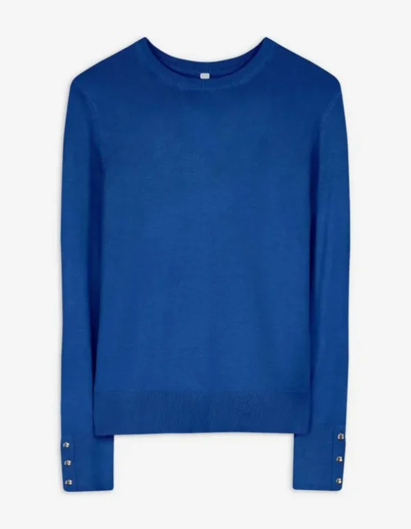 Pullover - Zierknöpfe - dunkelblau