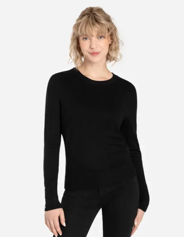 Pullover - Zierknöpfe - schwarz