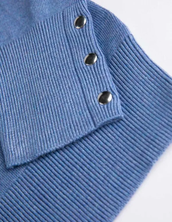 Pullover - Zierknöpfe - dunkelblau