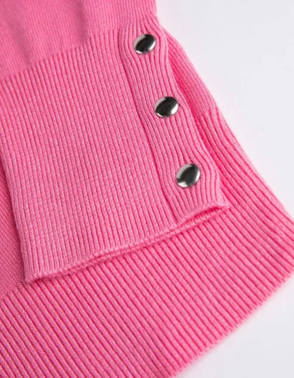 Pullover - Zierknöpfe - pink