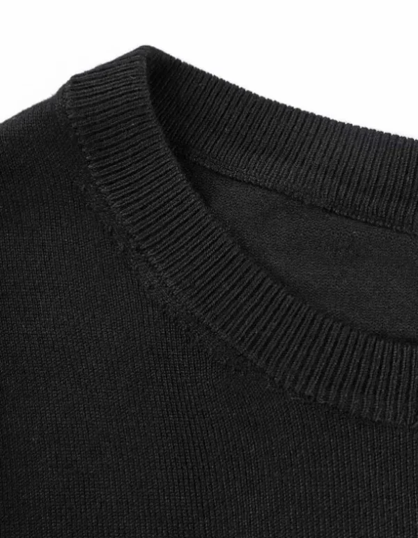 Pullover - Zierknöpfe - schwarz