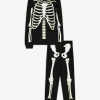 Pyjama Set aus Langarmshirt und Hose - Leuchtet im Dunklen - schwarz