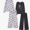 Pyjama Set aus Langarmshirt und Hose - 2er-Pack - bronzefarben