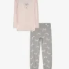 Pyjama Set aus Langarmshirt und Hose - Print - bronzefarben