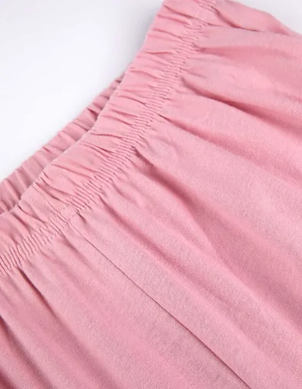 Pyjama Set aus Langarmshirt und Hose - Print - pink