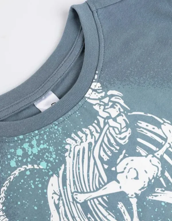 Pyjama Set aus Shirt und Shorts - Print