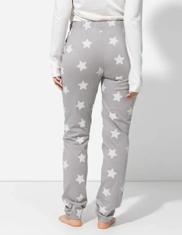 Pyjamahose - Allover-Muster - grau