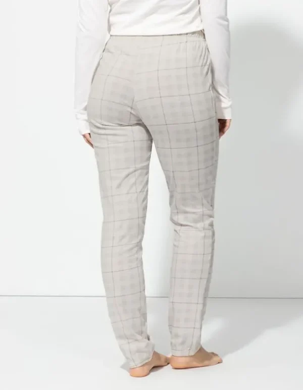 Pyjamahose - Allover-Muster - weiß