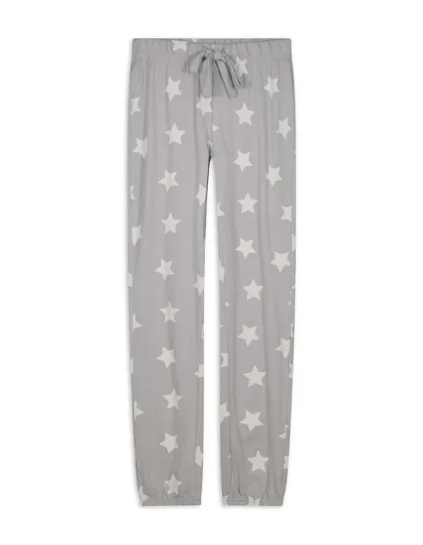 Pyjamahose - Allover-Muster - grau