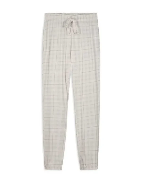Pyjamahose - Allover-Muster - weiß